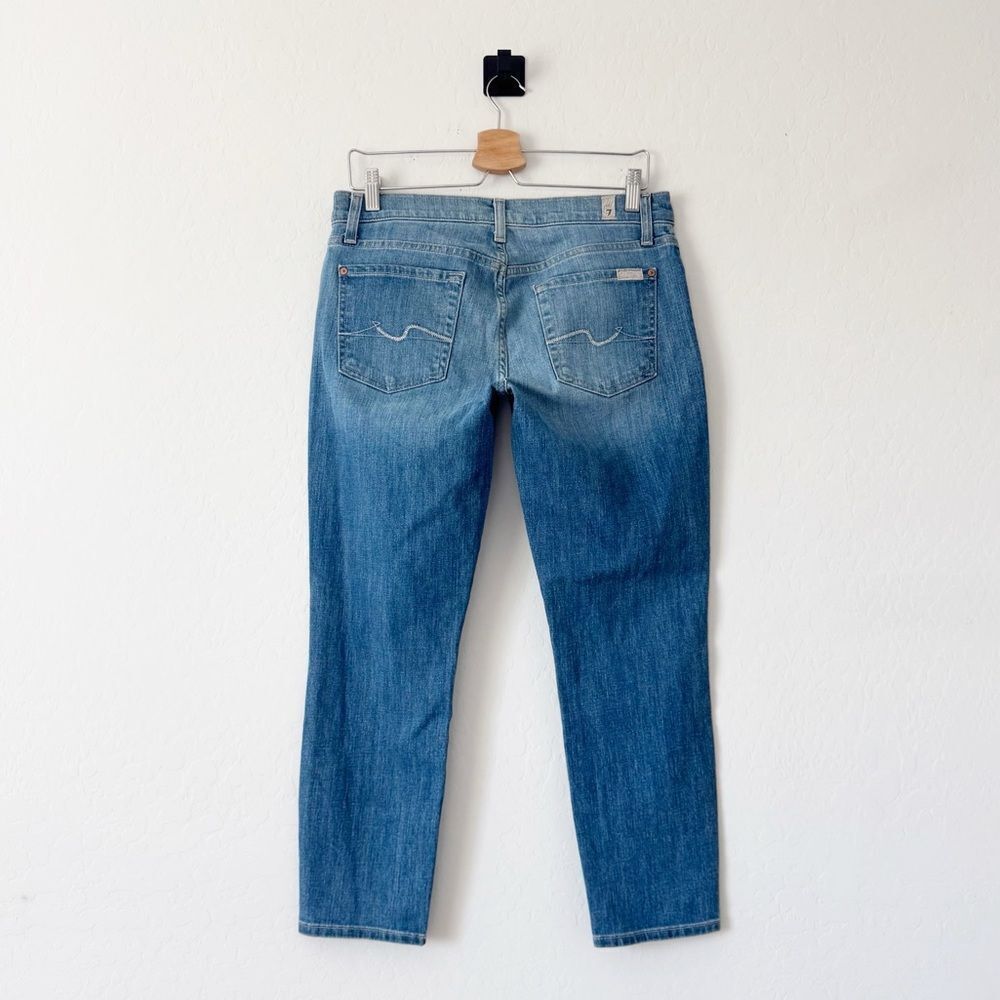 7 For All Mankind Low Rise Crop Roxanne Jeans Size 29 - Picture 4 of 8